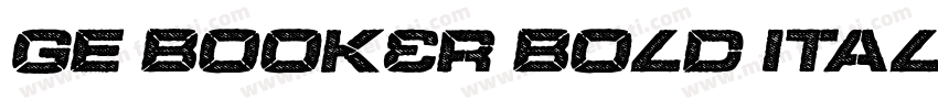 GE Booker Bold Itali字体转换